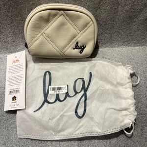 Lug Stash Matte Luxe Vegan Leather Pouch in Pebble with Dust Bag
